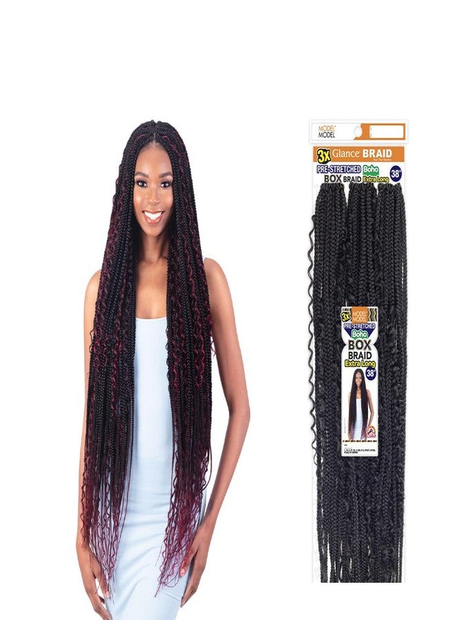 Glance ModelModel Crochet Braids 3X Pre-Stretched Boho Box Braids Extra Long 38" (pack of 2, HT430) - Image 4